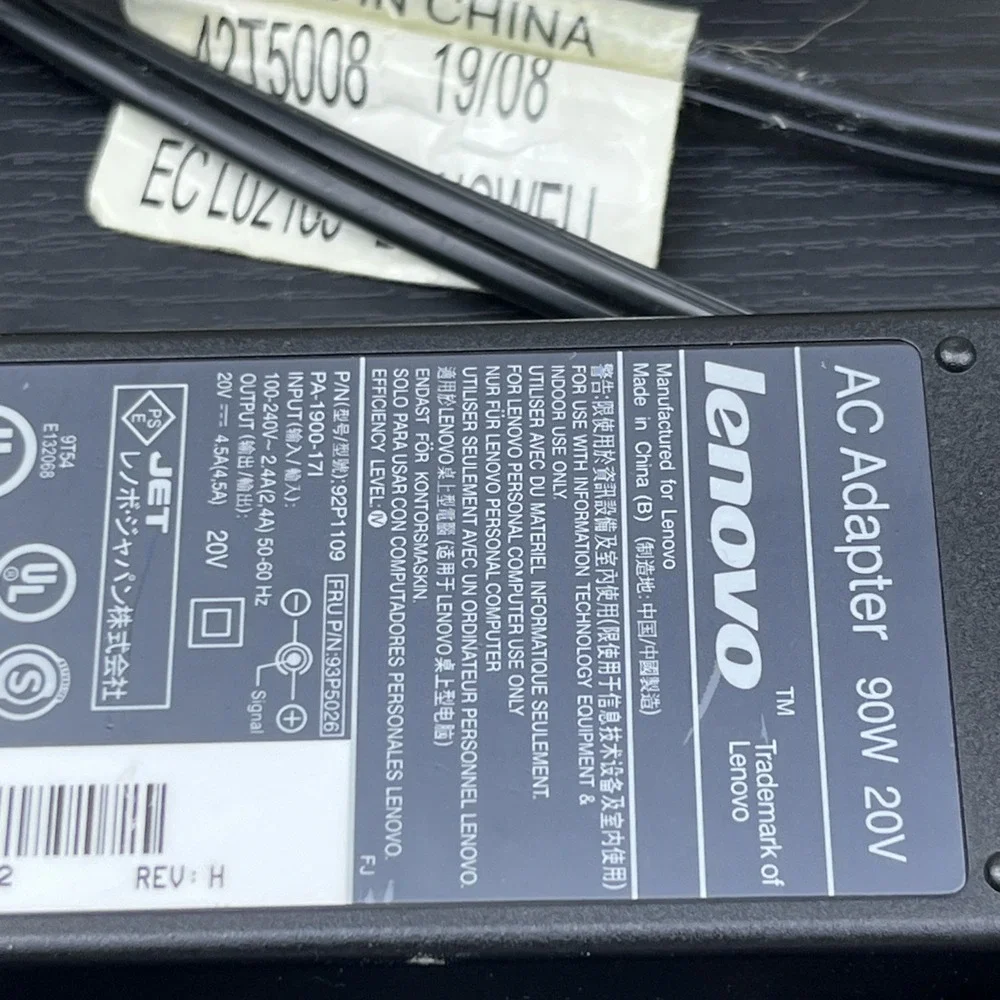Genuine Lenovo 45N0482 90W AC Adapter Charger 20V‎ 4.5A Slim Tip OEM Tested